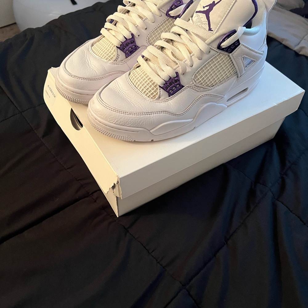 Used Air Jordan 4 Metallic Purple
